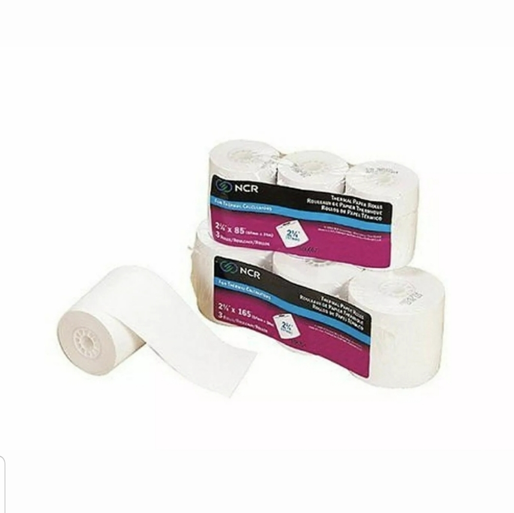 NCR Thermal Electronic Calculator Rolls 2 1/4in. x
